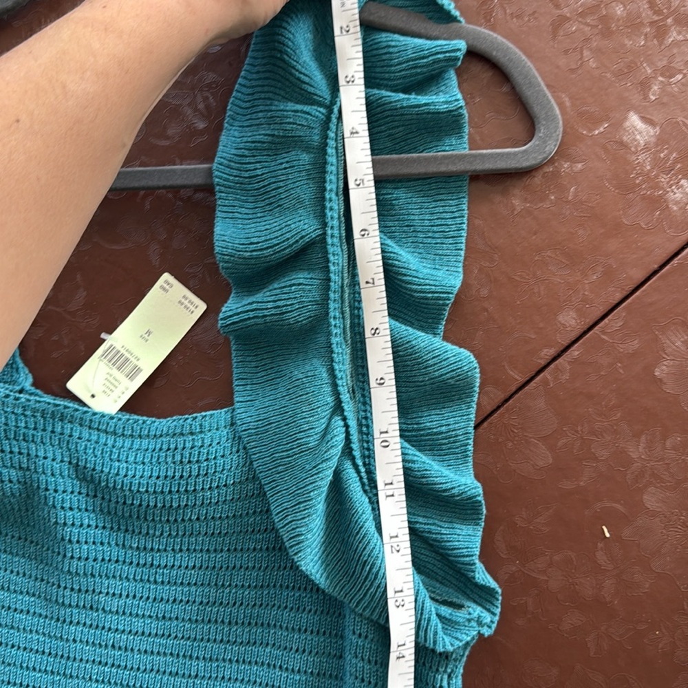 Blue Ribbed Sheath Dress - Picture 10 of 10